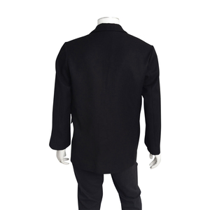 Mixed Material Logo Blazer Black, view 3