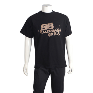 Cotton Distressed BB Logo T-Shirt Black