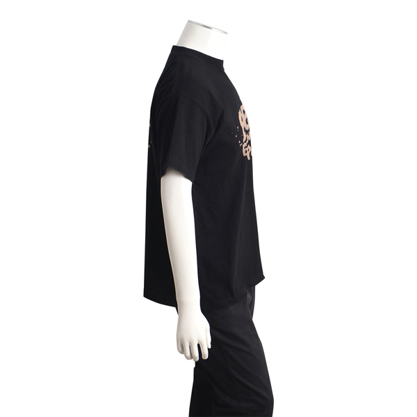 Cotton Distressed BB Logo T-Shirt Black
