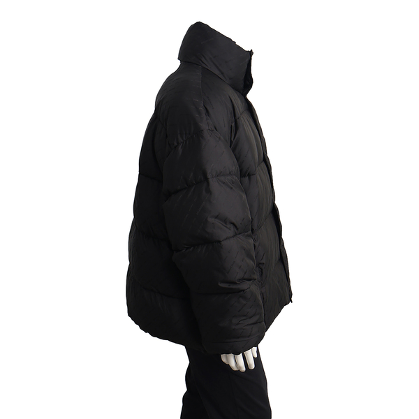 Polyamide Allover Logo Puffer Jacket Black