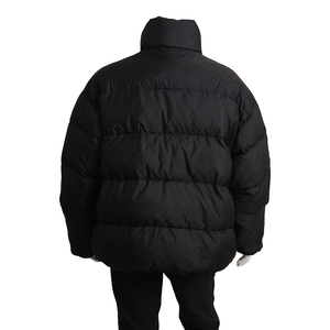 Polyamide Allover Logo Puffer Jacket Black, view 3