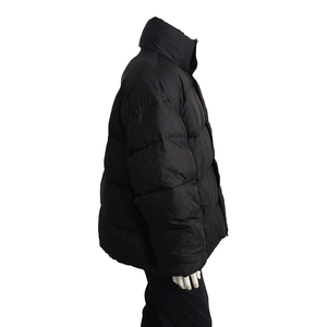 Polyamide Allover Logo Puffer Jacket Black, view 2