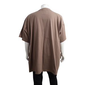 Cotton Distressed Logo T-Shirt Brown, view 3