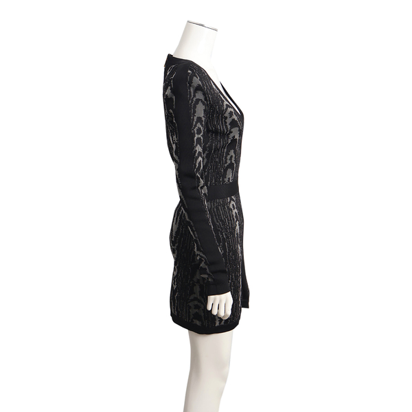 Viscose Lace Mini Dress Black