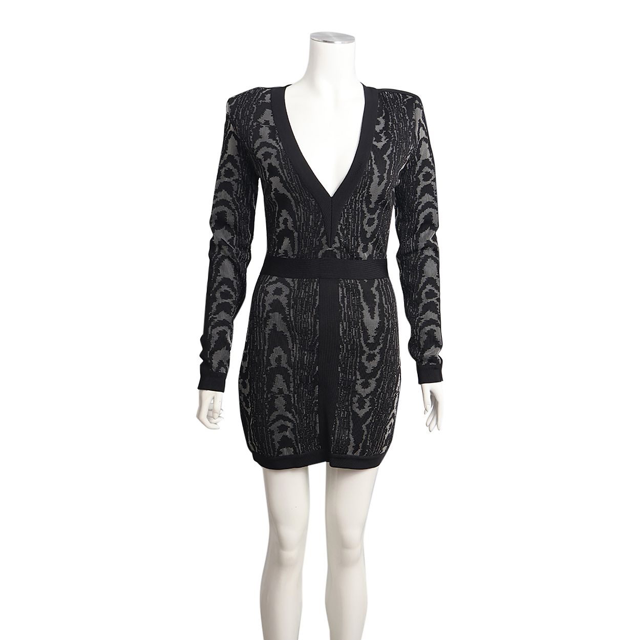 BALMAIN Viscose Lace Mini Dress Black | Luxity