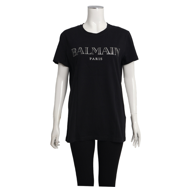 BALMAIN Cotton Logo T-Shirt Black | Luxity