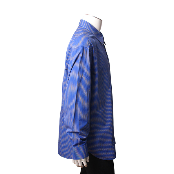 Vintage Cotton Striped Shirt Blue