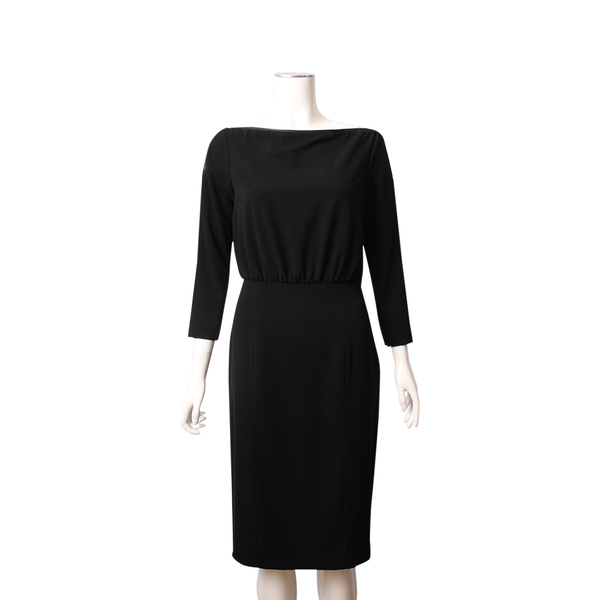 Polyester Zip Detail Dress Black