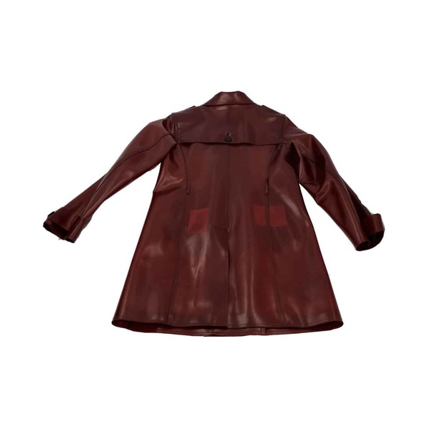 Kids PVC Trench Coat Burgundy