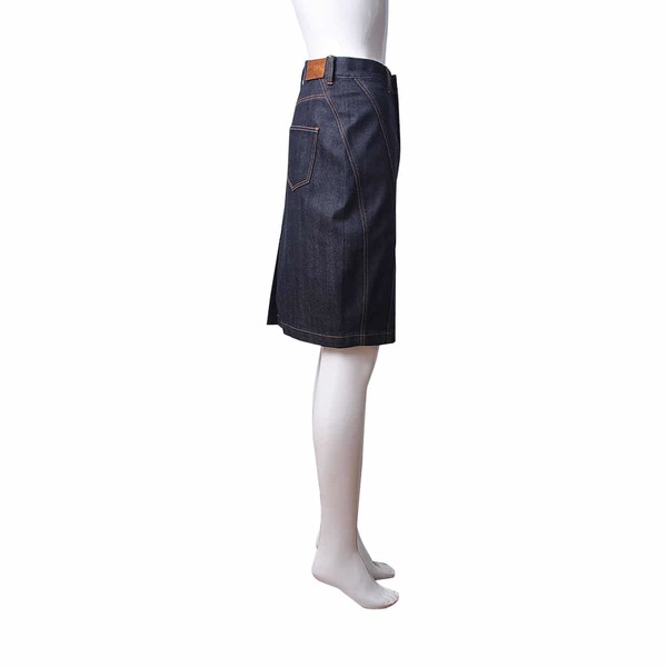 Cotton Denim Skirt Indigo