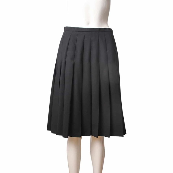 Wool Pleated Skirt Black