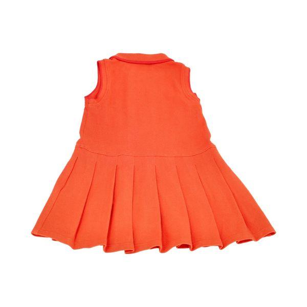 Cotton Kids Zip Dress Burnt Orange
