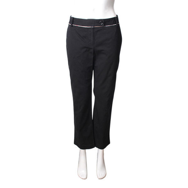 Vintage Cotton Straight Leg Pants Black