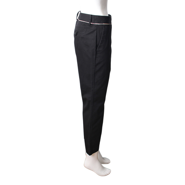 Vintage Cotton Straight Leg Pants Black