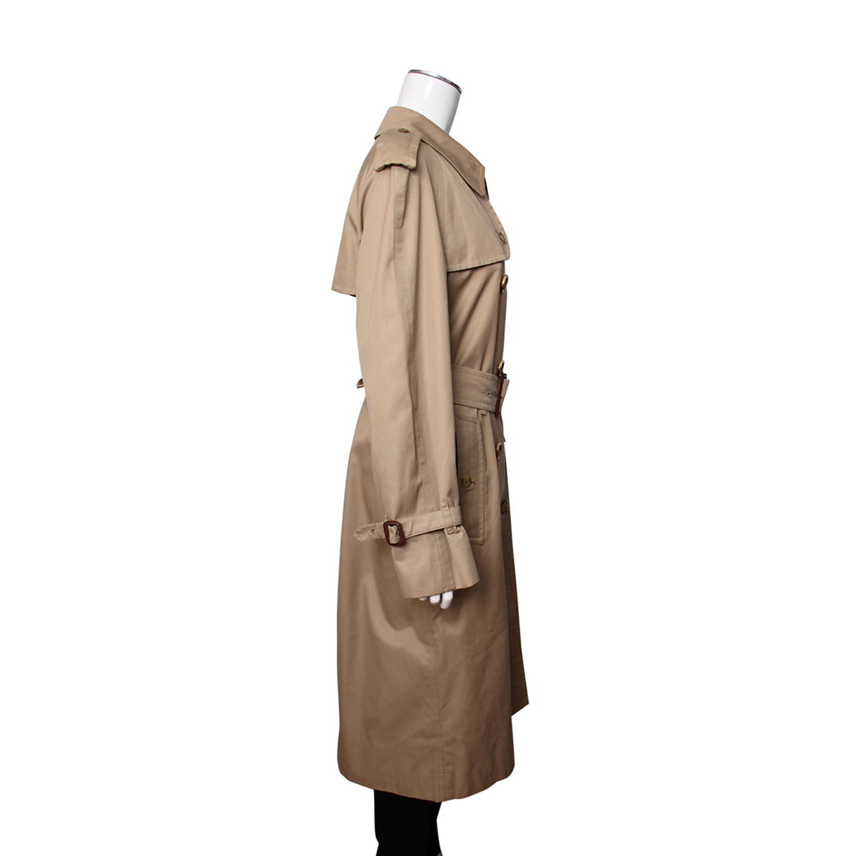BURBERRY Vintage Polyester/Cotton Trench Coat Beige | Luxity