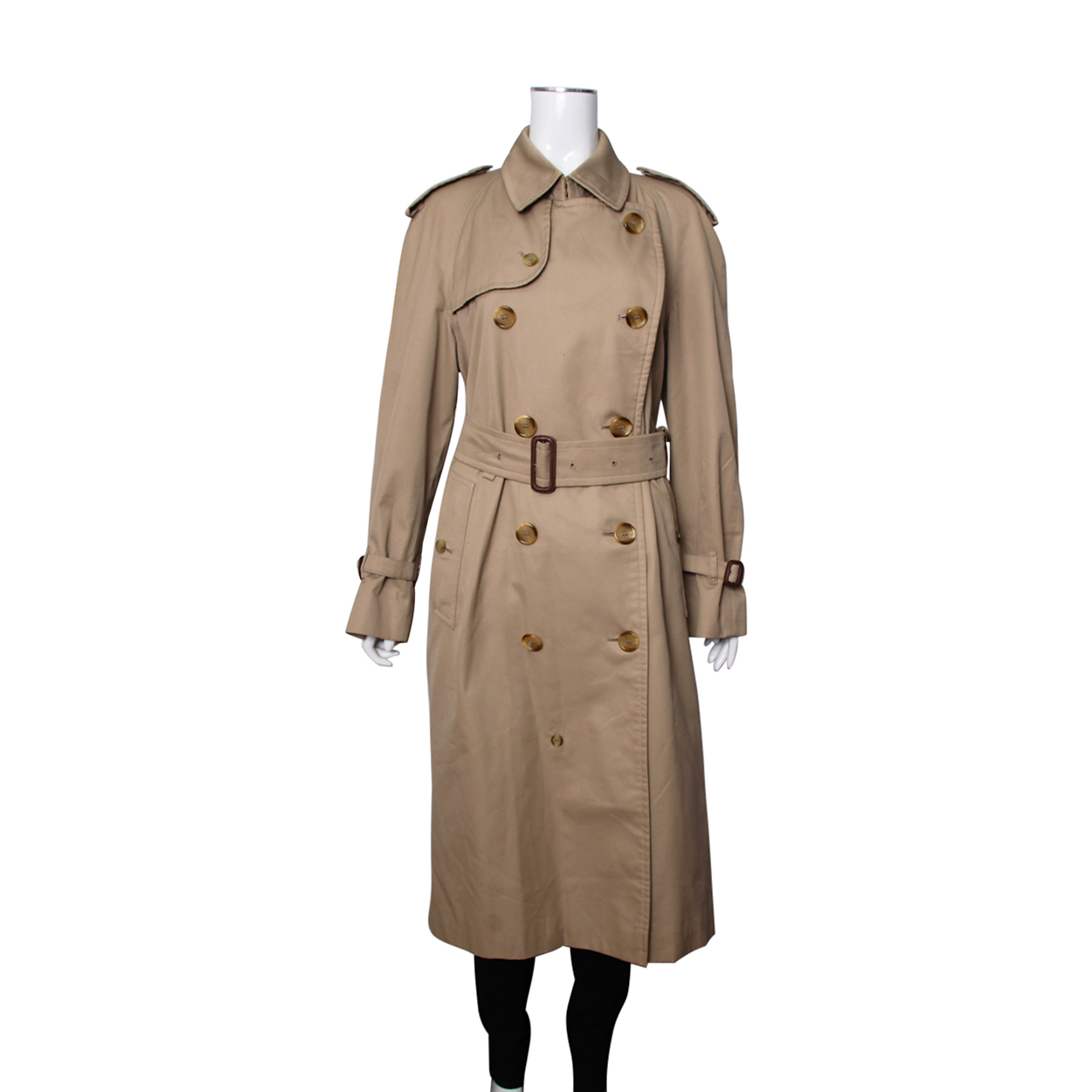 BURBERRY Vintage Polyester/Cotton Trench Coat Beige | Luxity