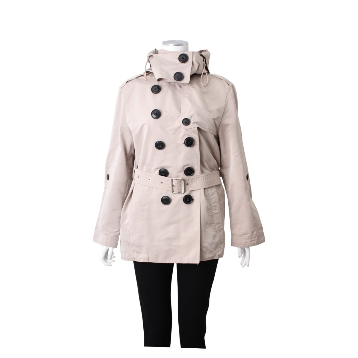 BURBERRY Polyester Trench Coat Stone | Luxity