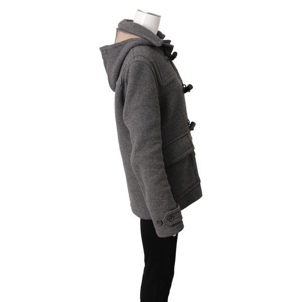 Wool/Polymide Short Duffle Coat Grey