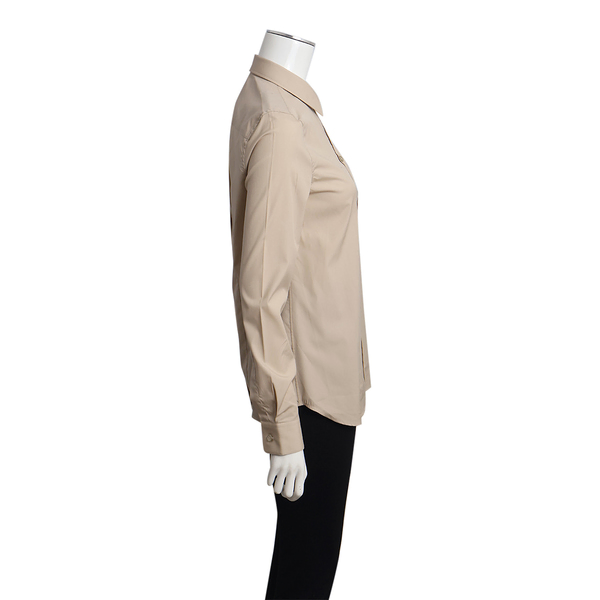 Cotton Slim Fit Shirt Beige