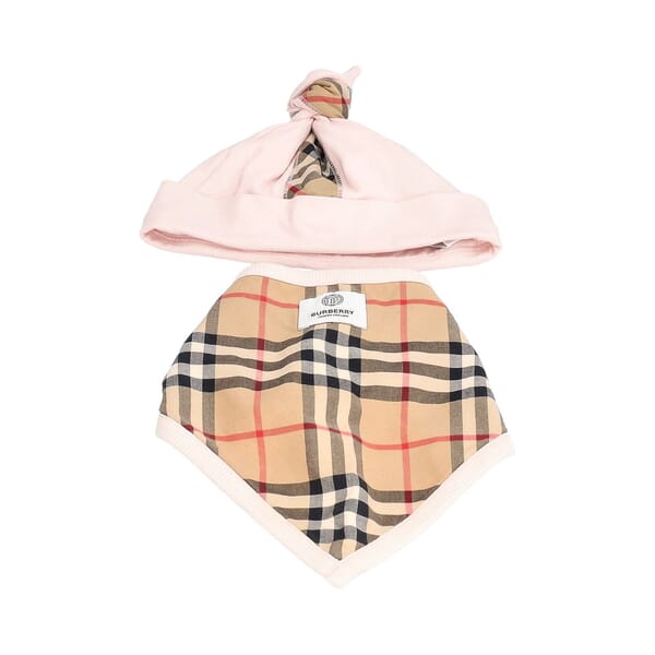 Cotton Check Claude Set Ice Pink
