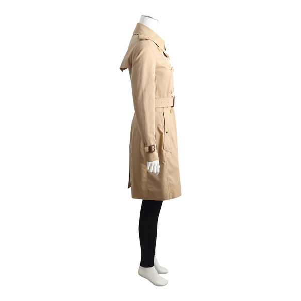 Cotton Chelsea Mid-Length Trench Coat Beige