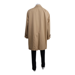Cotton Check Reversible Gabardine Car Coat Beige, view 3
