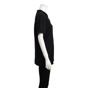 Cotton Polo T-Shirt Black, view 2