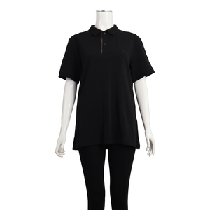 Cotton Polo T-Shirt Black