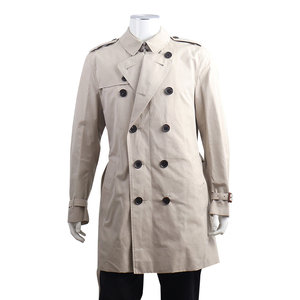 Cotton Mid Length Trench Coat Stone