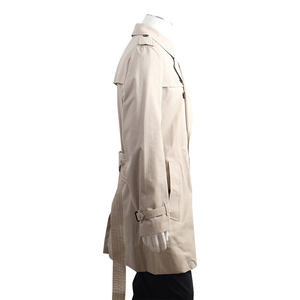 Cotton Mid Length Trench Coat Stone, view 3