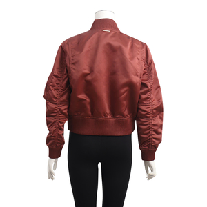 Satin Bomber Jacket Dusty Rose, view 3
