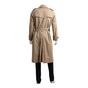 Vintage Cotton/Polyester Removable Collar Trench Coat Beige, view 3