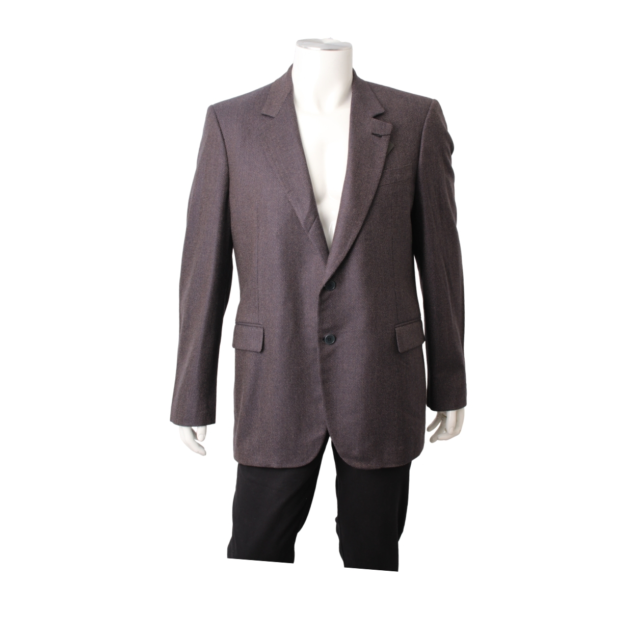 Vintage Wool Single Breasted Blazer Navy