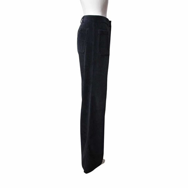 Cotton Corduroy Wide Leg Pants Navy