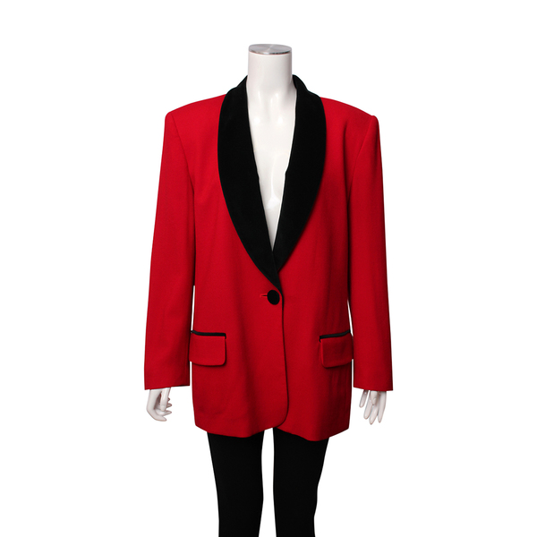 Vintage Wool Blazer Red/Black