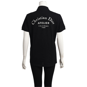 CHRISTIAN DIOR Cotton Atelier Polo Shirt Black | Luxity