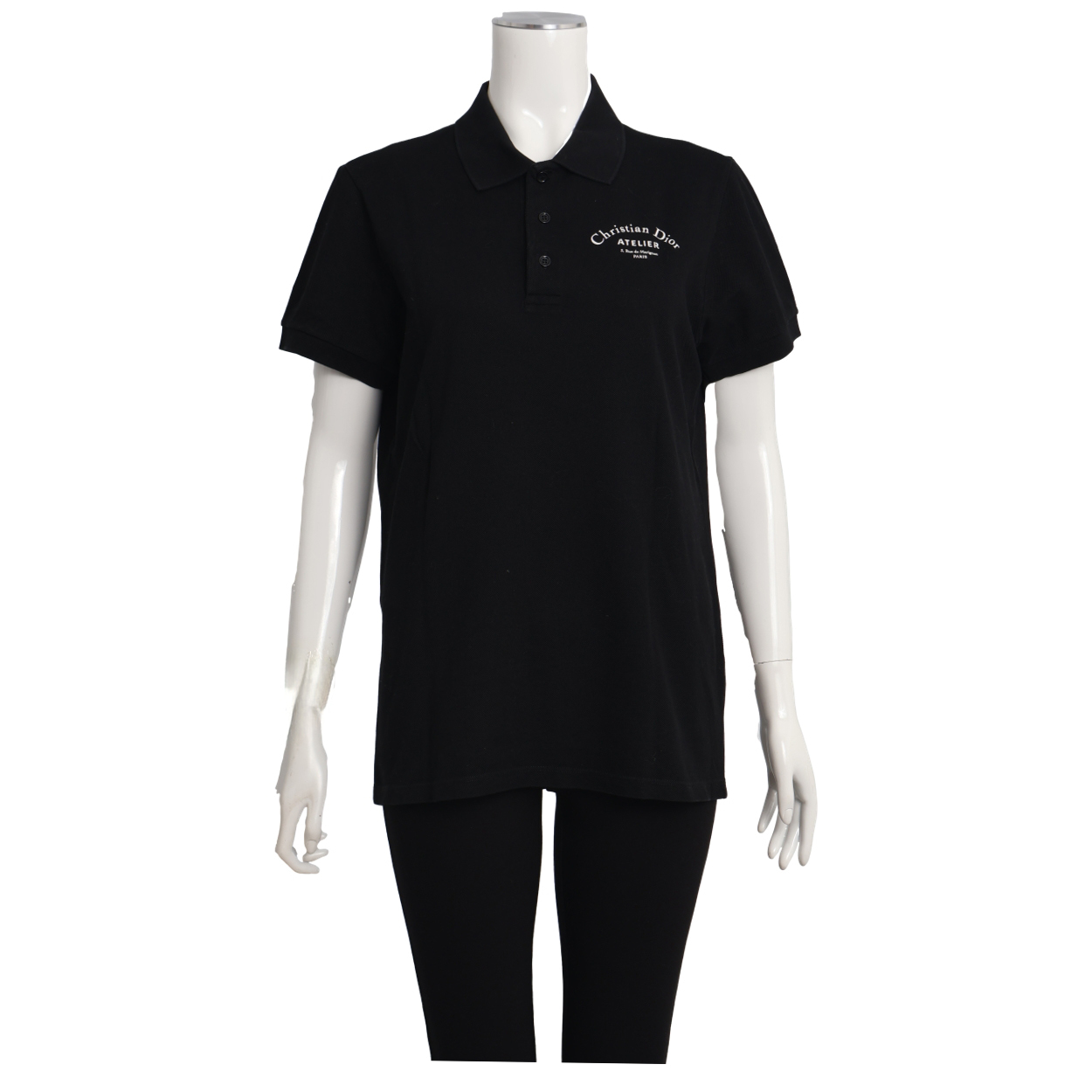CHRISTIAN DIOR Cotton Atelier Polo Shirt Black | Luxity