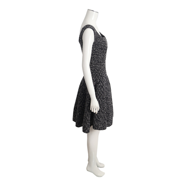 Tweed Midi Dress Black/White