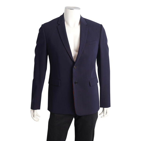 Wool Blazer Navy/Orange