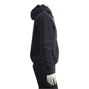 Cotton Oblique Relaxed Fit Hooded Sweatshirt Navy Blue, view 2