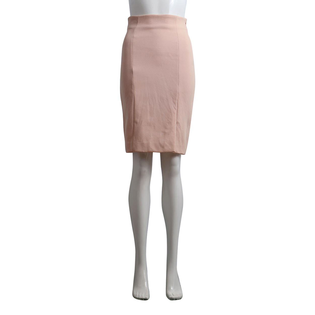 Wool Pencil Skirt Blush Pink