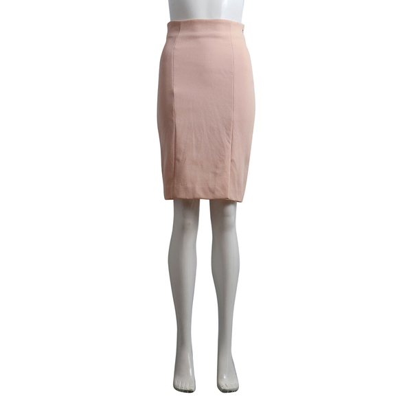 Wool Pencil Skirt Blush Pink