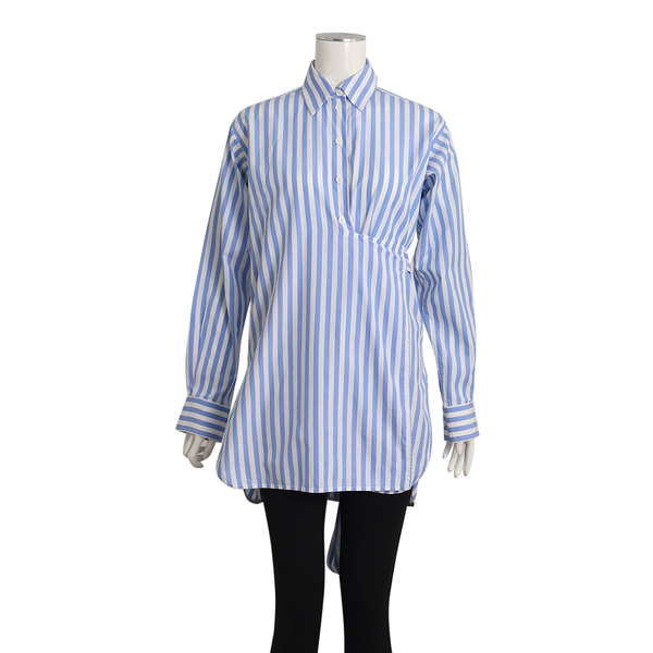 Cotton Striped Shirt Blue/White