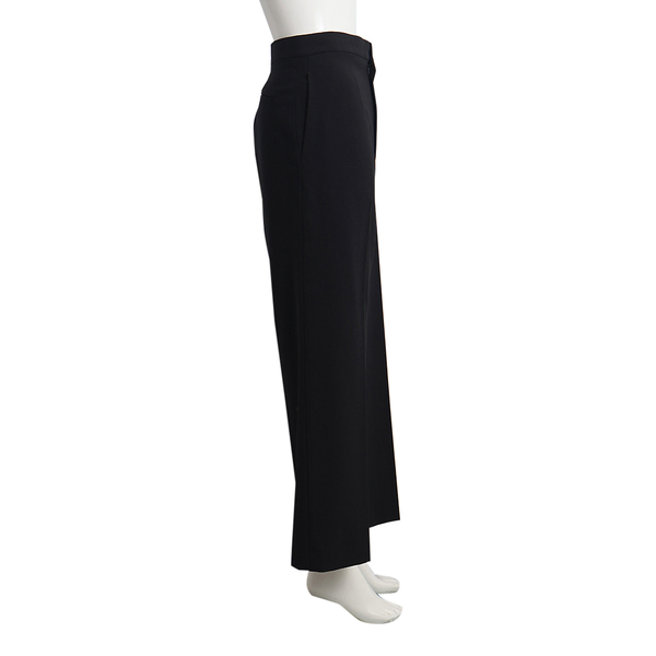 Wool Wide Leg Pants Black