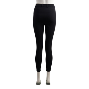Mixed Material Zip Pants Black, view 3