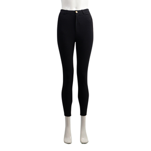 Mixed Material Zip Pants Black