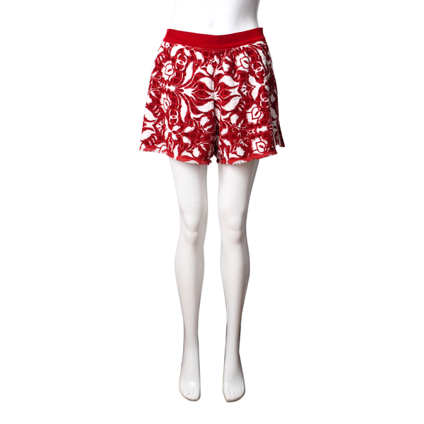Cotton Floral Shorts Red/White