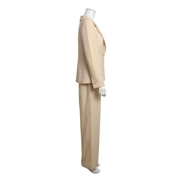 Vintage Wool Tweed Suit Cream