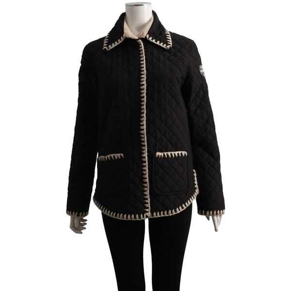 Quilted Polyester Coco Neige Jacket Black