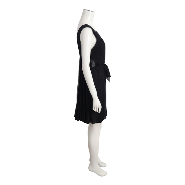 Silk Mini Dress Black